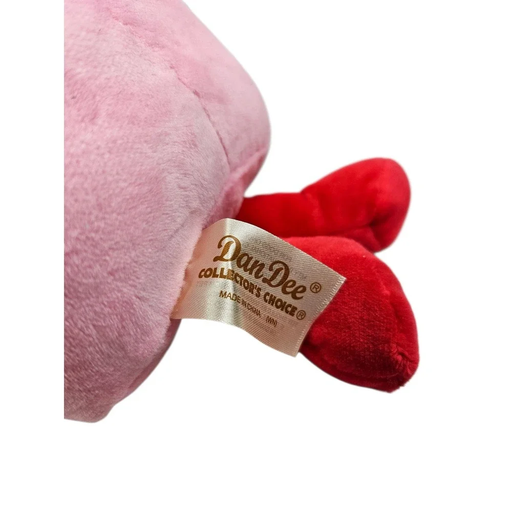 Red &‎ Pink Tug My Heart Plush Squeak Crinkle Pet Toy Flower Pot Valentine's Day